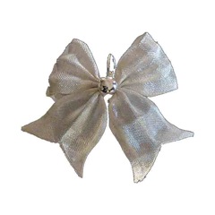 391- BO Noeud Tulle argenté - €30,00