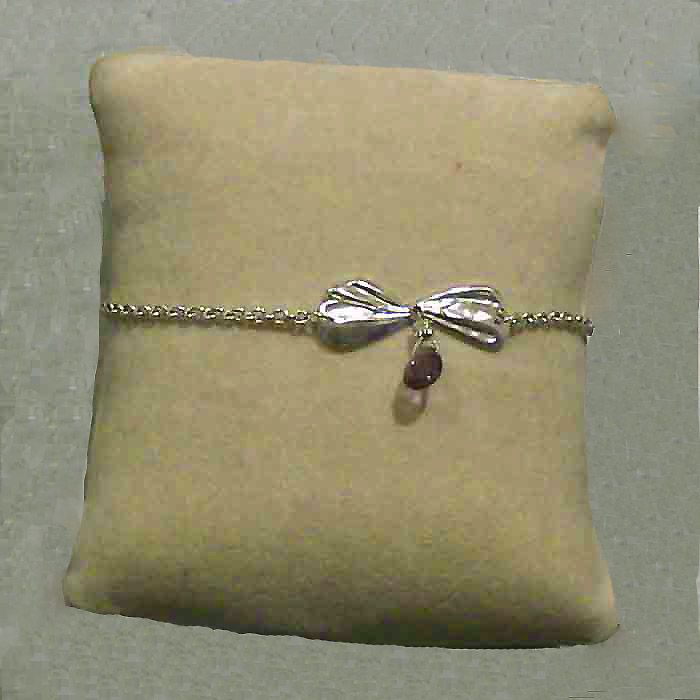 - Bracelet mini noeud laiton argenté, Améthyste - € 17,00 582