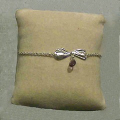 - Bracelet mini noeud laiton argenté, Améthyste - € 17,00 582